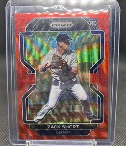 2022 Prizm Baseball Zack Short Red Wave Prizm Parallel/99 RC - Picture 1 of 3
