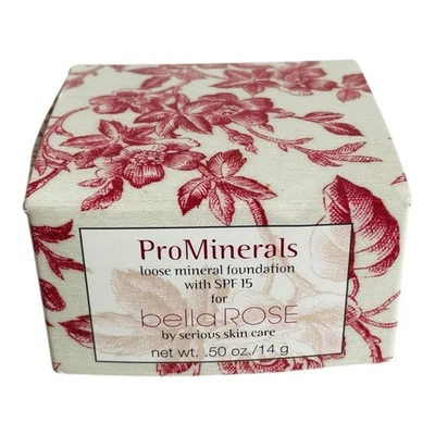 ProMinerals Serious Skincare Loose Mineral Foundation SPF15 Bella Rose NIB - Image 1 of 3