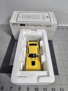 Matchbox  1971 Yellow Plymouth Cuda 440 American Muscle Car Scale 1:43 YMC02-M - Picture 1 of 9