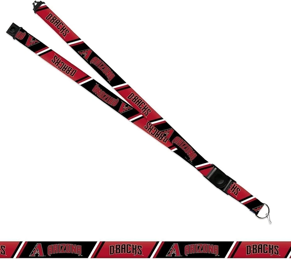 Arizona Diamondbacks Premium Lanyard Keychain 18 Inch Button Clip Safety... - Image 1 of 4