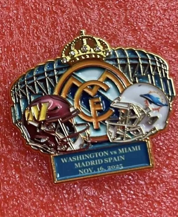 Commemorative Pin Commanders/Dolphins Madrid 2025 - Image 1 of 1
