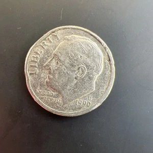 Roosevelt Dime 1990  D - Error Dime - Picture 1 of 10