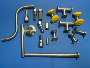 Lot of Stainless Tri-Clamp / Sanitary Tubing & Fittings – Mixed Pieces - Picture 1 of 9