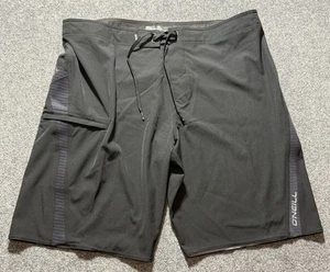 O'Neill Superfreak TB3X Swim Trunks Men’s 38 Black Stretch Board Shorts Surfwear - Picture 1 of 11