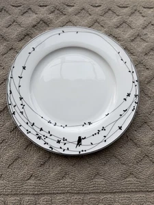 CIROA OISEAU~BLACK BIRD~VINES~WIRE~11-1/4" DINNER PLATE~ V EXC COND - Picture 1 of 7