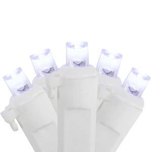 Northlight 100 Pure White LED Wide Angle Icicle Christmas Lights White Wire - Picture 1 of 2
