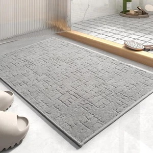 -Bath Mat-Super Absorbent Quick Dry Bathroom Floor Mats-Rubber Backing Washab... - Picture 1 of 7