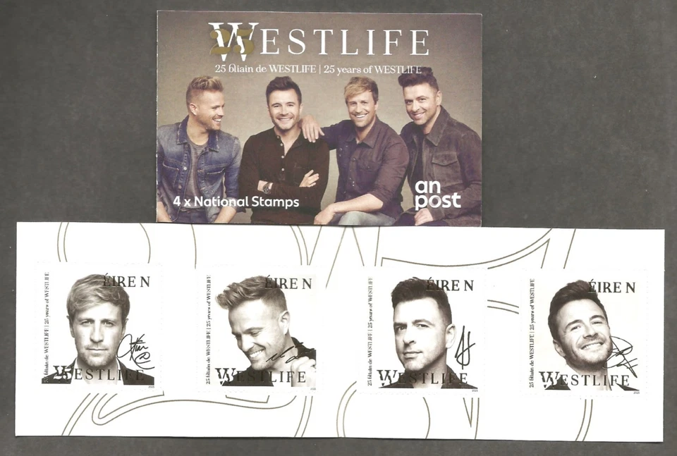 2025 IRELAND 10th ISSUE CELEBRATING 25 YEARS OF WESTLIFE BOOKLET OF 4 MNH - Image 1 of 1