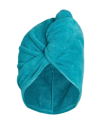 Turbie Twist Kids/Adults Towel - Peacock Blue Microfiber Hair Towel, Absorbent - Image 1 of 4