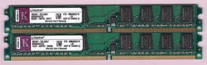 2GB 2x1GB KINGSTON KTD-DM8400C6/1G PC2 6400 DDR2-800 LOW PROFILE RAM MEMORY KIT - Picture 1 of 3