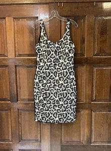 Diane von Furstenberg Arianna Leopardenmuster Tiermotiv Etui-Kleid Größe 12 DVF - Bild 1 von 8