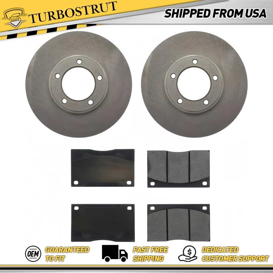Front OE Brake Rotors Brake Pads Kit for 1973-1979 1982-1986 Jaguar XJ12 5.3L - Image 1 of 1