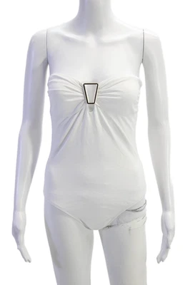 Traje de baño de una pieza para mujer Melissa Odabash blanco playa talla 10 Foto 1 de 4