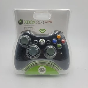 Versiegelt OEM Microsoft XBOX 360 Live Wireless Controller Schwarz Batterien Korrodiert - Bild 1 von 2