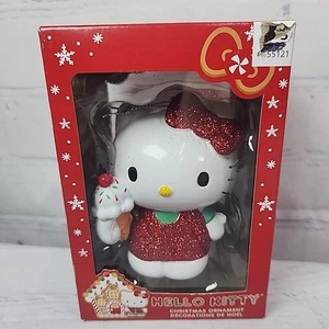 Hello Kitty Ice Cream Glittery 4in Sanrio Christmas Ornament CVS Kurt Adler - Picture 1 of 4