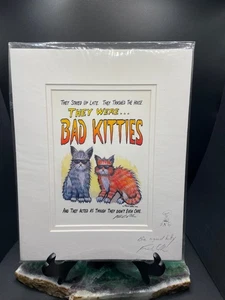 Bad Kitties Kunstwerk von Frank Coble limitierte Auflage Giclée Bleistift Künstler signiert - Bild 1 von 8