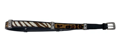 Cinturón Mujer Brighton Estampado Animal y Cuero Negro Talla M 30 Estilo Q3903 Foto 1 de 4