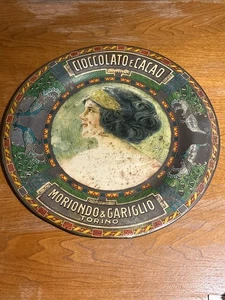 Targa Latta pubblicitaria -Cacao Moriondo e Gariglio  Italy’900-Liberty - Bild 1 von 2