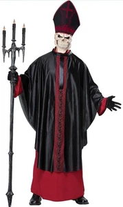 Men's Black Mass Bishop Costume - Picture 1 of 3