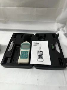 Extech 407750 Sound Level Meter New Open Box Very Clean Carrying Case - Picture 1 of 6