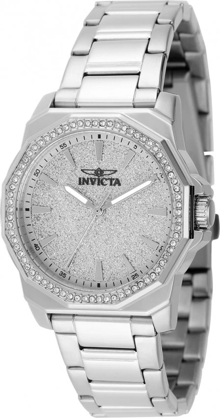 Invicta Women's 49128 Speedway Quartz 3 Hand Silver Dial Watch