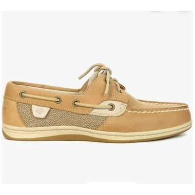 NEW! Sperry Top-Sider Womens Koifish Core Linen Oat Brown Boat Shoes Size 9 M - Image 1 of 4