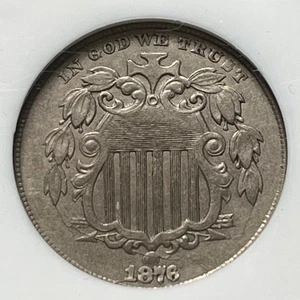 1876 Shield nickel, NGC graded XF-45 - better date - Picture 1 of 4