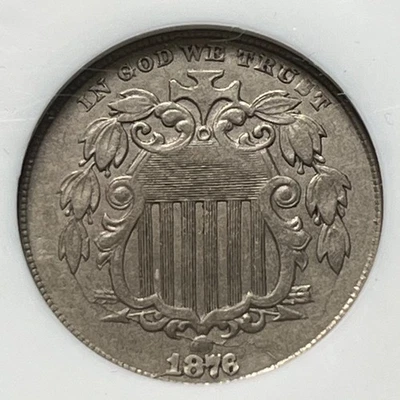 1876 Shield nickel, NGC graded XF-45 - better date - Image 1 of 4