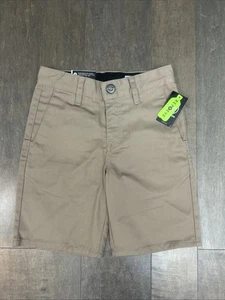 Volcom Frickin khaki Chino Shorts Jungen Größe 10 schmal Small 23 7" neu mit Etikett - Bild 1 von 13