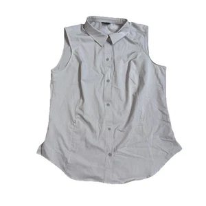Camicia tecnica senza maniche EDDIE BAUER grigia con bottoni taglia large - Foto 1 di 2