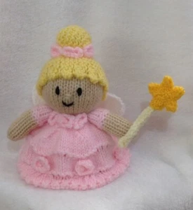 KNITTING PATTERN - Pink Fairy chocolate orange cover / 15 cms Christmas toy - Picture 1 of 1
