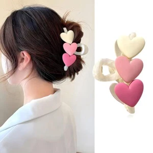 Heart Hair Claw Clips for Valentines Day Hair Accessories Decorations Heart-S... - Picture 1 of 8