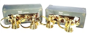 7 Musical Angel Napkin Rings Brass Plated International Silver Co 1991 w/Boxes - Picture 1 of 13