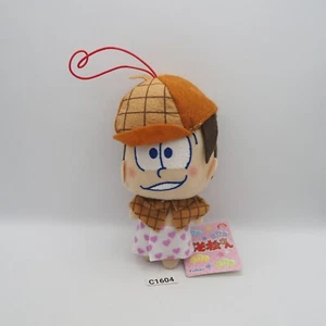 Osomatsu San C1604 Detective Furyu Strap Plush 6" USED JUNK Toy Doll Japan - Picture 1 of 9