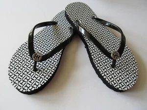 Tommy Hilfiger TWBECKERS2-C Black & White Signature Flip Flop versch. Größen Neu - Bild 1 von 4