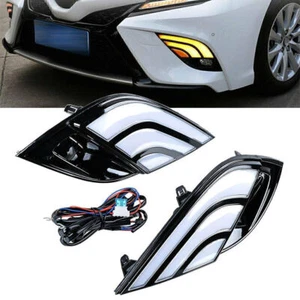 Fit Toyota Camry SE XSE 18-20 DRL Daytime Running Fog Lights w/ Module Harness - Picture 1 of 12
