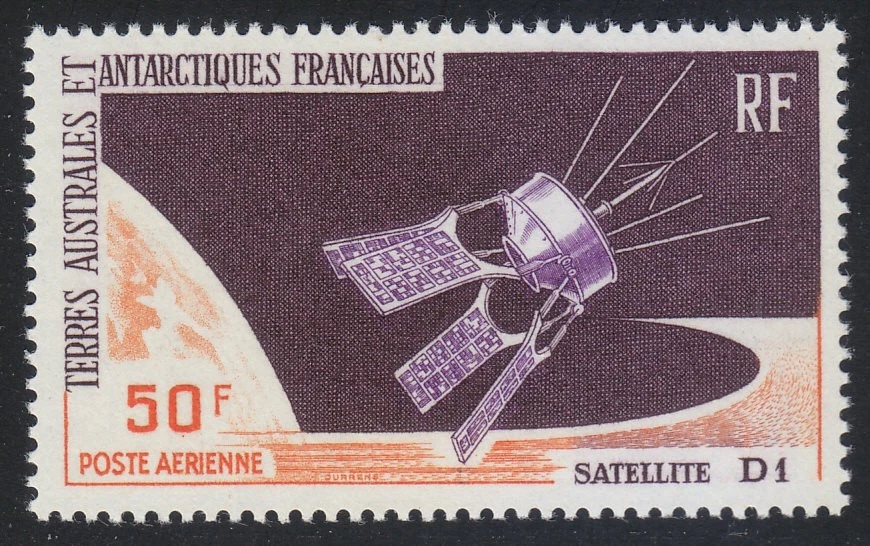 TAAF 1966 MNH Sc C11 Mi 35 French Satellite D-1 Issue. Space. LUXE ** - Image 1 of 2