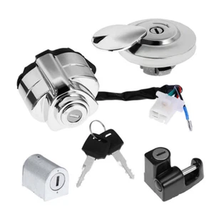 Ignition Switch Gas Cap Helmet Lock Keys Set For Honda Steed VLX 400 1988-2013 - Picture 1 of 7