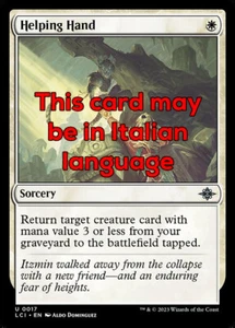 MTG HELPING HAND FOIL EXC - MANO AMICA 17 - LCI - MAGIC - Imagen 1 de 1