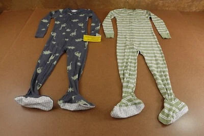 Pijama Carters Simple Joys Niño Pequeño 4T Verde Gris Patas de Dino 2 Piezas Nuevo con Etiquetas Foto 1 de 4