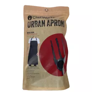 NEW Chef Works Boulder Chefs Bib Apron Urban Tweezer Pocket Mens Grilling Gift - Picture 1 of 9