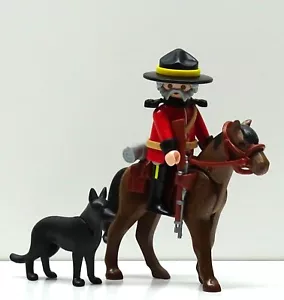 CANADIAN MOUNTY MOUNTED POLICE D Playmobil zu Pferd Kanada Karabiner Western RAR - Picture 1 of 10
