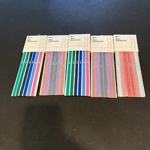 Nike Head Bands 6 Pack (lot Of 5) - 30 Headbands Total Multi Color And Sparkle - Picture 1 of 4