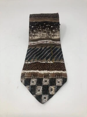 Corbata a rayas multicolor bajo 100 % seda Foto 1 de 3