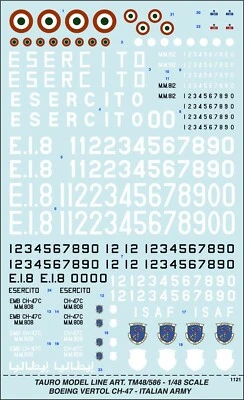 TAURO MODEL TM48/586 AGUSTA BOEING VERTOL CH-47C CHINOOK SCALA 1:48 - Immagine 1 di 3