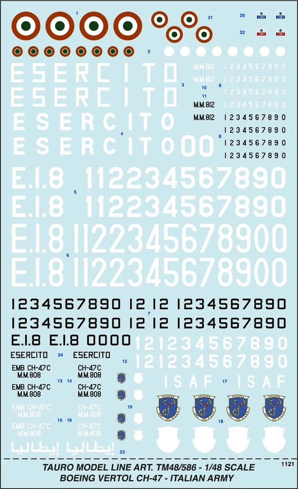TAURO MODEL TM48/586 AGUSTA BOEING VERTOL CH-47C CHINOOK SCALA 1:48 - Immagine 1 di 3