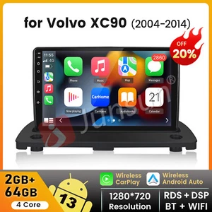 2+64G For Volvo XC90 2004-2014 Android13 Carplay Car Radio Stereo GPS Navi WIFI - Picture 1 of 18