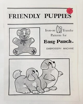 EASY PUNCH - Friendly Puppies Iron-On Transfer Patterns Book - Image 1 of 3