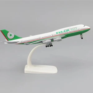 EVA AIR 20CM B747 BOEING WHEELS DIECAST METAL AIRCRAFT PLANE MODEL GIFT - Picture 1 of 8