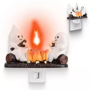 New 2Pcs Ghost Campfire Flickering Flame Night Light for Halloween D?cor - Picture 1 of 8